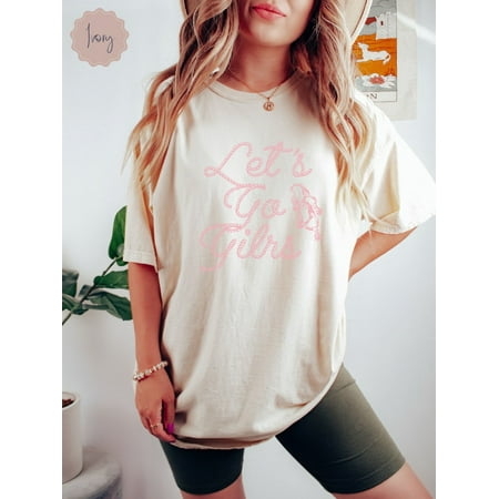 

Lets Go Girls Shirt Country graphic tee Vintage Inspired Shirt Western Flair Tee 90s country fan Shirt Comfort Colors comfort colors tshirt soft and comfortable material.