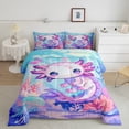 thumbnail image 2 of Feelyou Mystic Pink Axolotl Bedding Comforter Set for Child, Cartoon Jellyfish Animal Twin Comforter Sets, Dreamy Fairy Tale Reversible Bedding Set, Ultra Soft Bedroom Decor, 2 Pieces, 2 of 8