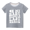thumbnail image 3 of breaise Unisex Short Sleeve Graphic T Shirt Trendy Letter Print Crewneck Tshirt Blouses Summer Cute Tee Shirt Tops 3-14 Years Girls and Boy T-Shirt Tee,Girls Tshirt Under $5, 3 of 3