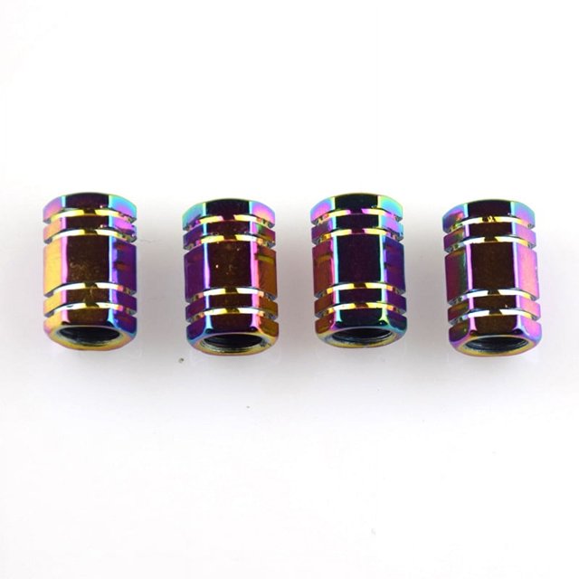 Tapa de válvula de aleación de aluminio de color mágico con hermosa boca para motocicleta de automóvil, tapa de aire de bicicleta colorida