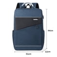 thumbnail image 2 of Mochila para computadora portátil, mochilas de viaje para computadoras portátiles con puerto de carga USB, mochilas universitarias, bolsas para computadora, regalos, azul oscuro, 2 of 7