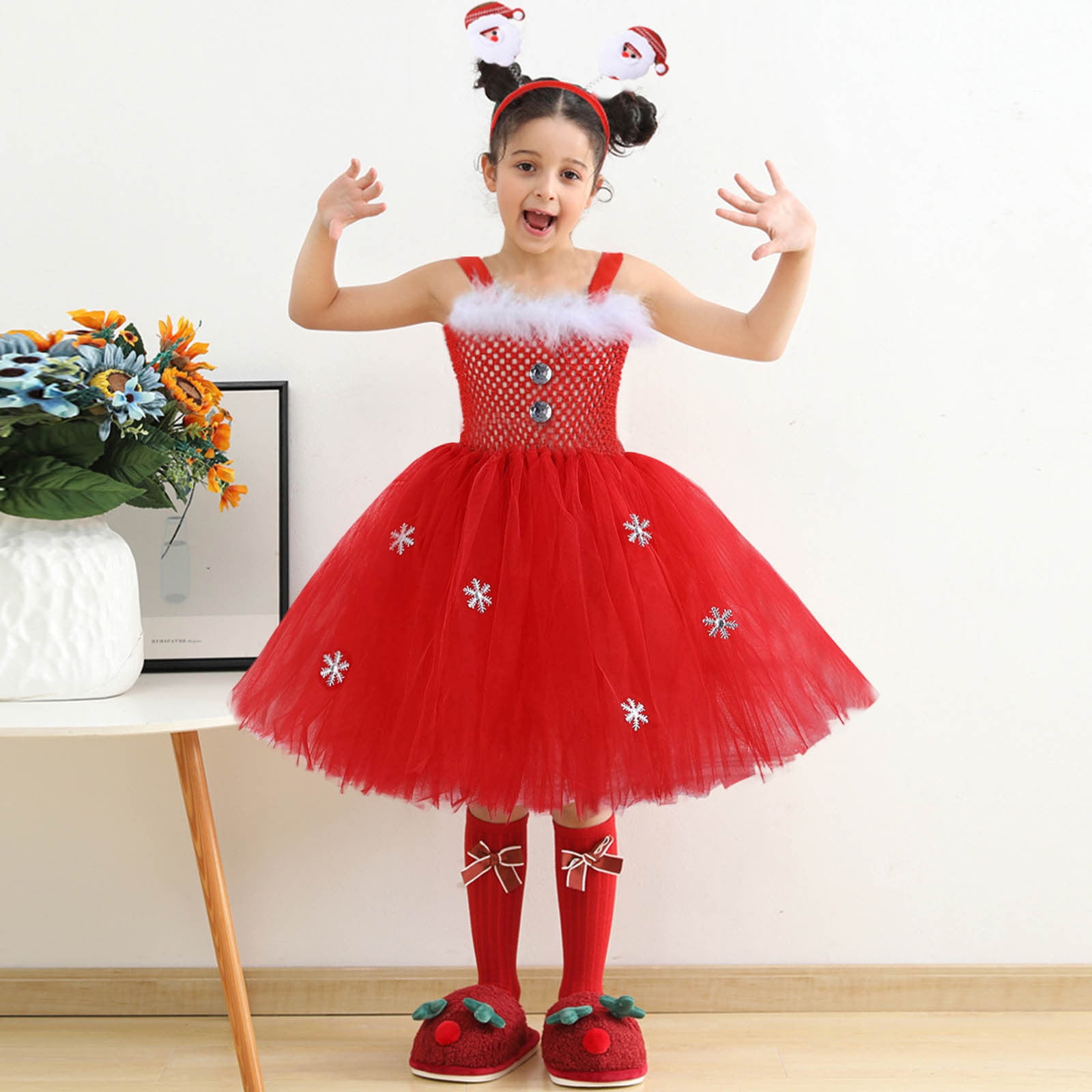 Child Girls Pageant Dress Christmas Party Gown Dresses Girls