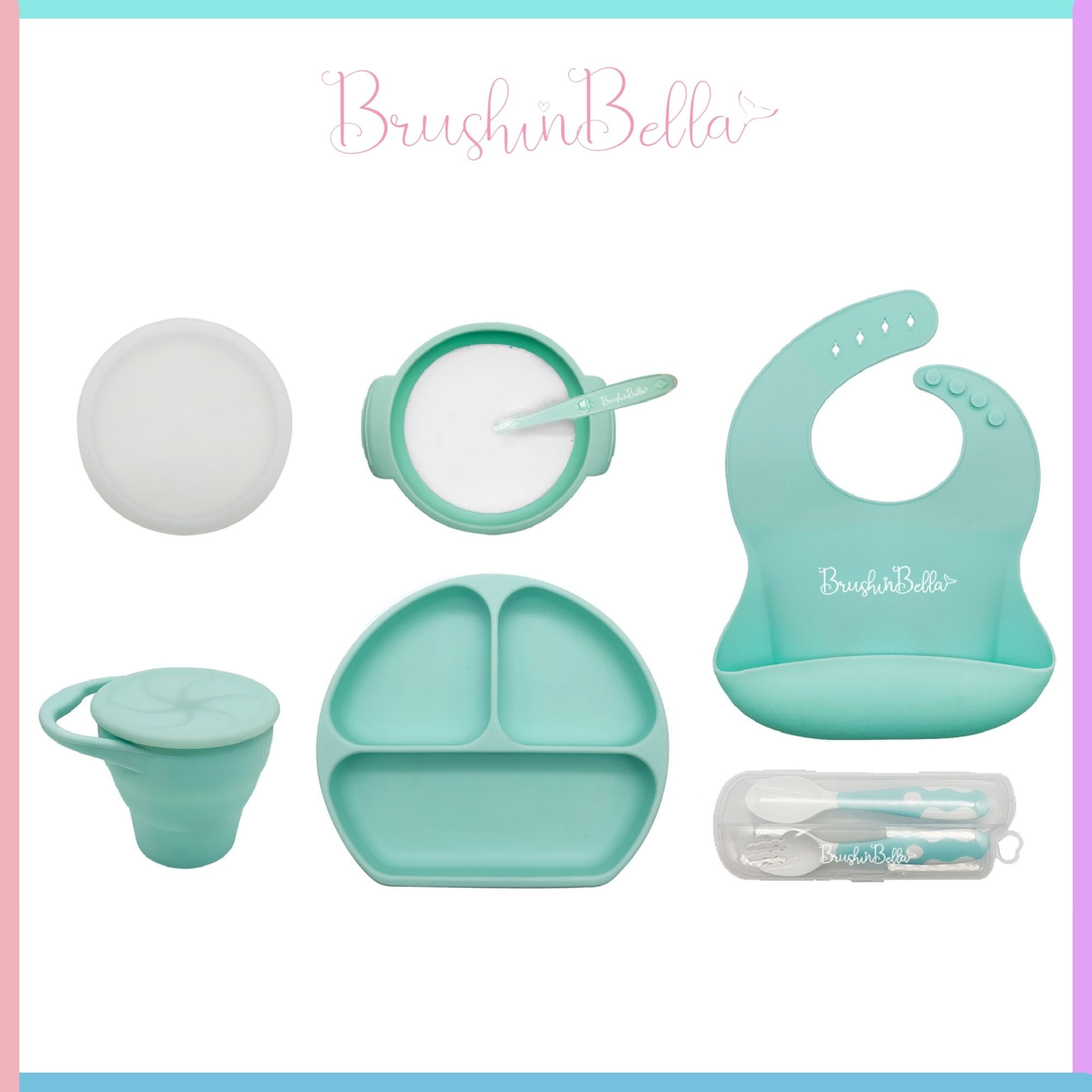BrushinBella Baby Feeding Supplies Complete Baby Feeding Set with