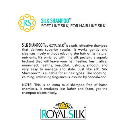 Royal Silk Mild Color Safe Sulfate Free Hydrating Silk Shampoo For
