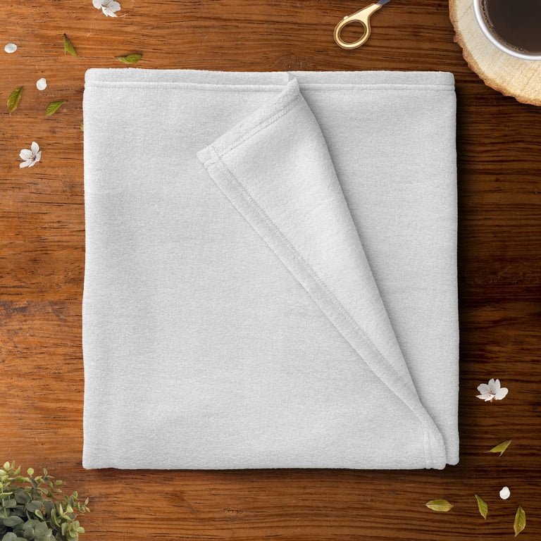 Anti-Pill Fleece Fabric Precut, 58" x 1.5 Yd, White photo 5