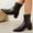#308-Brown, variant on Roncen Women's Fashion Casual Ankle Boots - Back Zipper Pointed Toe Chunky Mid Heel Stylish Boots for Everyday Comfort