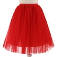 thumbnail image 2 of Women High Quality Pleated Gauze Knee Length Skirt Adult Tutu Dancing Polyester Fashionable Casual, 2 of 6