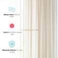 thumbnail image 3 of THD Serenity Sheer Voile Window Treatment Rod Pocket Curtain Panels - Curtains for Living Room - Set of 2 (Antique Taupe, 54 W x 72 L), 3 of 7
