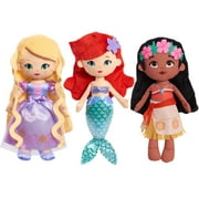 Disney Princess So Sweet Princess Plush 3-Piece Bundle Set Includes Rapunzel, Moana, and Ariel, Kids Toys for Ages 3 Up, Gifts and Presents