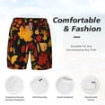 thumbnail image 3 of Balery Autumn Maple Leaves A Mens Swim Trunks Swim Shorts for Men Quick Dry Inseam Beach Shorts with Compression Liner Pocket-Small, 3 of 9