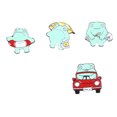 thumbnail image 1 of Juego de broches esmaltados con forma de linda rana con dibujos animados de animales, 1 of 2
