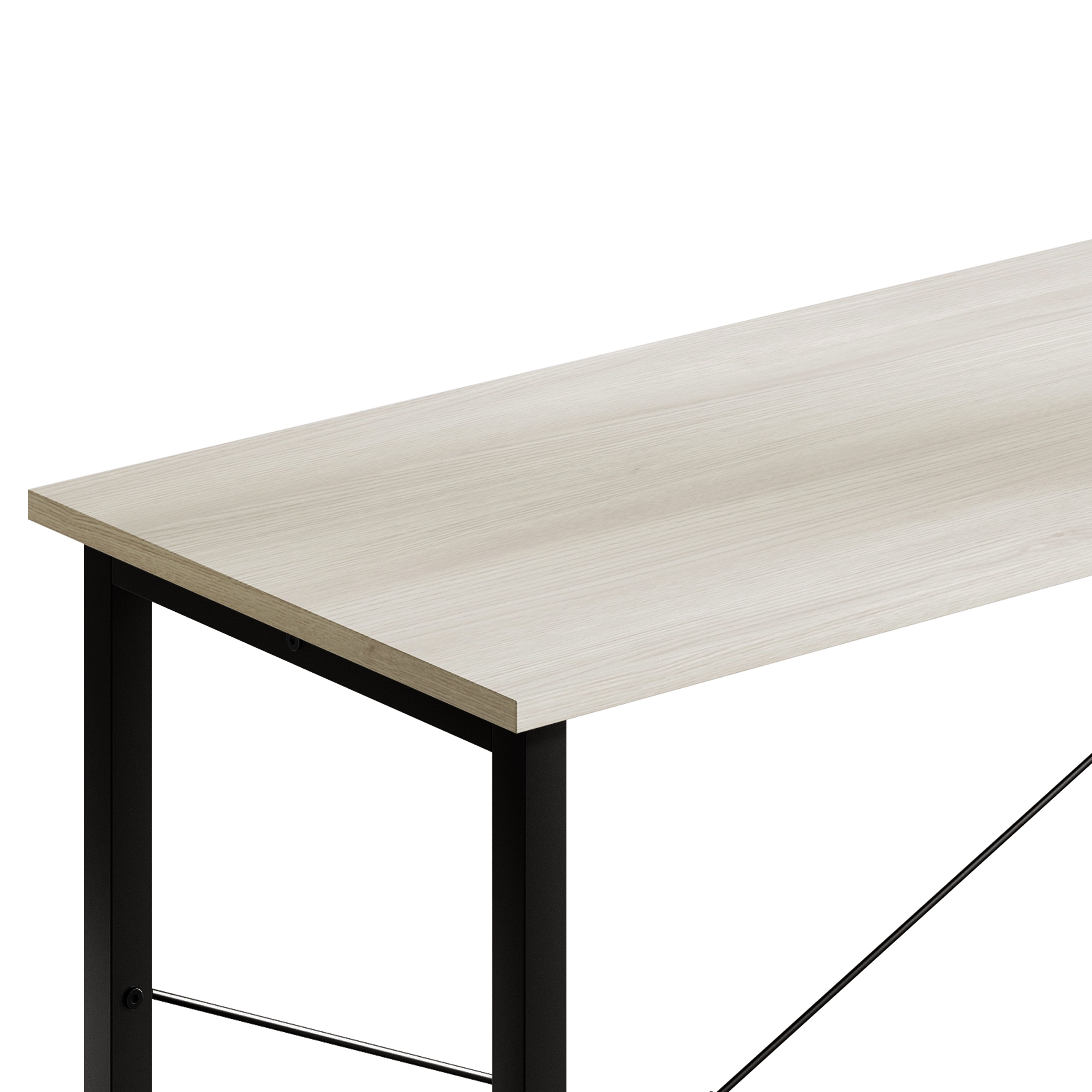 Castle Place Modern 31" Metal Computer Desk, Light Grey