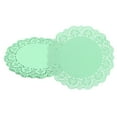 thumbnail image 1 of 50 piezas de doilies de papel, doilies de papel de encaje de 6.5 pulgadas, manteles desechables de papel verdes, 1 of 7