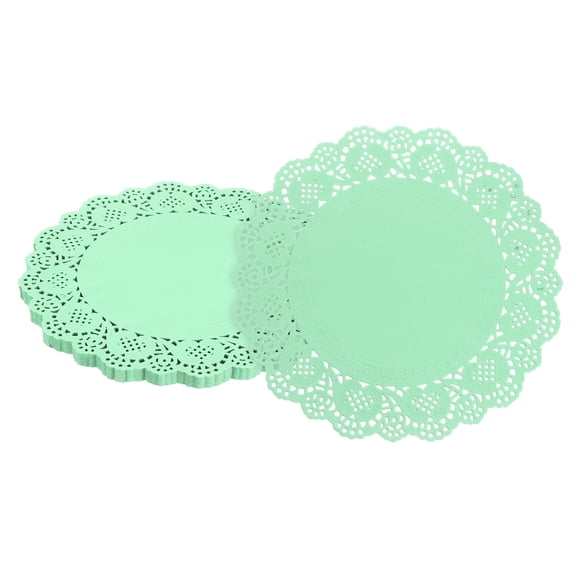 50pcs Paper Doilies, 6.5 Inch Lace Paper Doilies, Disposable Paper Placemats Green