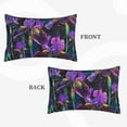 thumbnail image 2 of Naloa Starry Night Iris Field Pillowcase, Throw Pillowcase, Wrinkle-Free, Stain-Resistant with Hidden Zipper for Bedroom Sofa-20"x30", 2 of 6
