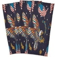 thumbnail image 6 of USA Statue of Liberty Tea Towels 4 Pack Bald Eagle America Flag Kitchen Dish Cloth with Hanging Loop, 18"x28" Lint-Free Absorbent Towel for Kitchen Drying Wiping and Cleaning, 6 of 7