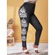 thumbnail image 1 of Leggings Talla Extra Estampado Cráneo Cruzado Rosegal Leggings de talla grande, 1 of 5