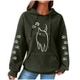 thumbnail image 1 of LOVZFMLL Essentials Hoodie Imprimé Graphique avec Poche Manches Longues Automne 2025 Mode pour Femmes Chandail à Capuchon Confortable Mode Urbaine, 1 of 3