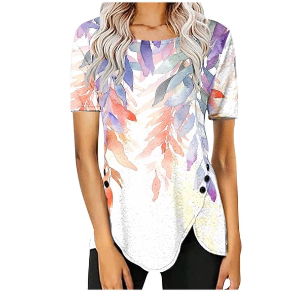 White Blouse for Women Dressy Casual Summer Red Shirts for Women Dressy Womens Country Graphic Tees Vintage Trendy