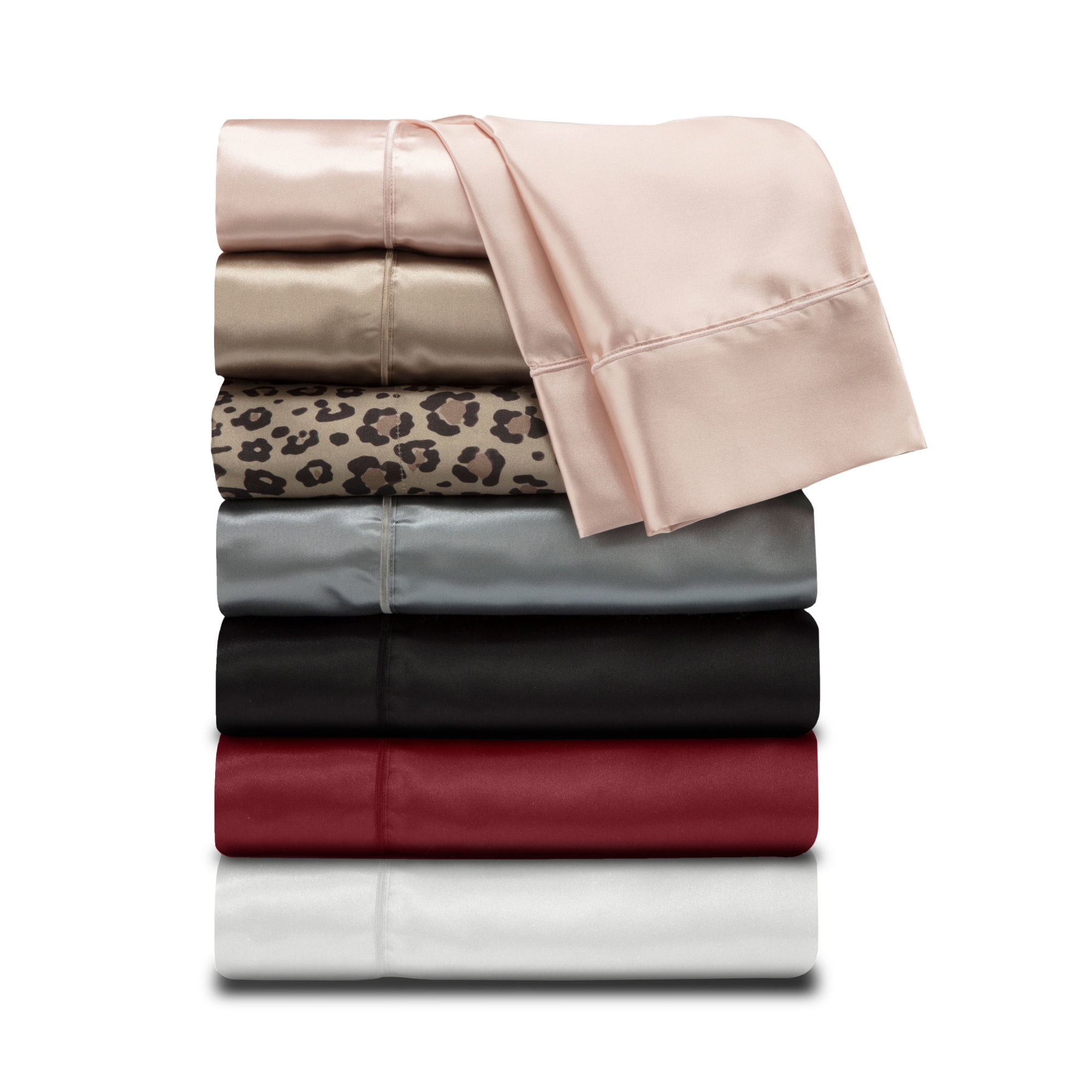 Martex 2-Pack Standard Satin Pillowcases | Silky Smooth for Hair & Skin | Rose Pearl