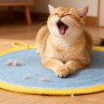 thumbnail image 4 of Washable Cotton Rope Cat Rug, Reversible Round Scratching Mat with Tassels, Vintage Style Pet Bed and Lounger for Indoor Cats, 4 of 7