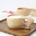 thumbnail image 3 of Mug Handmade Traditional Wooden Elegant Design Milk Cup for Camping 3 Kitchen Tool, 3 of 6