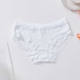 thumbnail image 2 of Njagoc3 Lace Cotton Underwear for Women Mid Waist Breathable Soft Daily Briefs, 2 of 6