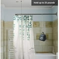 thumbnail image 2 of SIKAIQI L Shaped Shower Curtain Rod, Bathroom Bathtub Corner Shower Curtain Rod with Ceiling Support (BLACK), 2 of 4