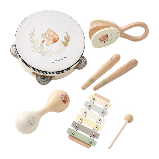 TISHITA Baby Musical Instruments Educational Xylophone Preschool Early Learning Hand Eye Coordination Kids Percussion Set Sensory Toy no triangles