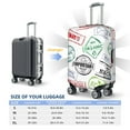 thumbnail image 6 of Bixox Washable Stamp Set Collection Printed Luggage Cover, Fashion Suitcase Protector Fits for Medium luggage, 6 of 8