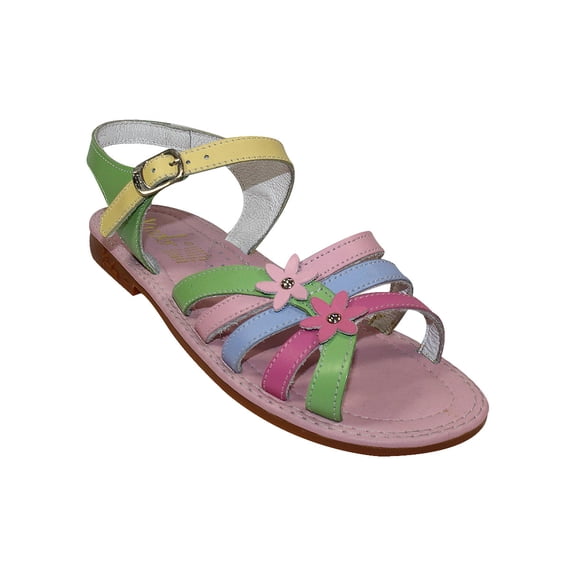 SANDALIAS CASUALES KINDER MUJER MULTIPASTEL PIEL TERNERA 6036 Leon 6036p