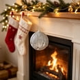 thumbnail image 6 of Silver Glitter Foam Christmas Ball Ornament, Rhinestone Beaded Hanging Bauble for Christmas Tree Decor Wreath Mantel Holiday Home Decor, 6 of 6