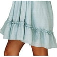 thumbnail image 6 of HLSOHJP Women's Floral Print Beach Sundress Sleeveless Halter Spaghetti Straps Backless Lace Mini Swing Skater Dresses, 6 of 7