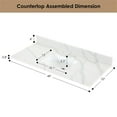 thumbnail image 7 of Altair Design Arbios 48" Modern Stone Vanity Top in Calacatta White, 7 of 7