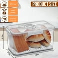 thumbnail image 2 of Baodeli Bread Box Bread Boxes for Kitchen Counter Airtight, Time Recording Bread Storage Container with Lid, Bread Keeper for Homemade Bread, Toast, Bagel, Donut and Cookies, White, 2 of 7