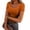 Orange&07W0312, variant on Garbnen Womens Ribbed Shirt Knitted Square Neck Short Sleeve Tops for Women Fitted Summer Stretch Basic Sweater Tunic Tops for Women Black XL
