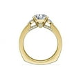 thumbnail image 2 of 1.10 Carat Excellent Round Cut Real Diamond New Design Three Stone Ring for Wedding Solid 18K Yellow Gold Size 11, 2 of 8