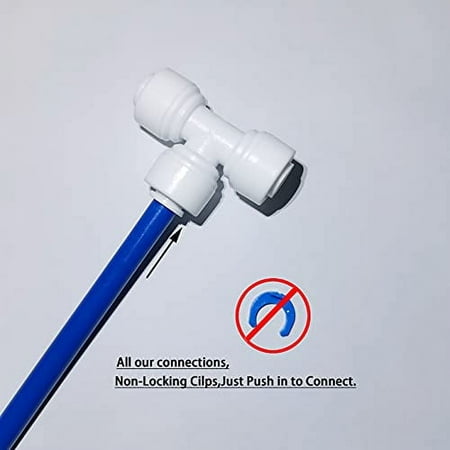 

YZM Straight Male Thread Adapter 1/4 Male x 1/4 OD Tube Quick Connector for Water Purifiers Filters Reverse Osmosis Systems 100 pcs.