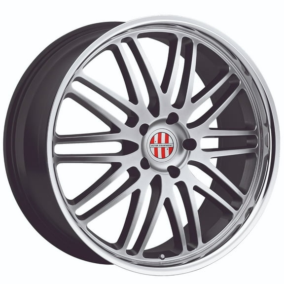 Victor Equipment Lemans 18X11 5X130 36Et 71.5Cb Hyper Silver W/ Mirror Cut Lip Wheel