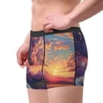 thumbnail image 2 of Fuzoiu Dreamy Dandelion Sunset Print Men's Ultra Breathable Underwear,No Riding Up Boxer Briefs with ComfortFlexible Waistband-Small, 2 of 5