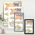 thumbnail image 4 of Designart 'Abstract Orange Blue and Beige Green Clouds' Modern Framed Art Print, 4 of 4