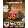 thumbnail image 2 of KFFKFF Chicken Nesting Boxes, 2 Compartments, Convenient Egg Collection, Wall-Mountable, Simple Assembly, Durable Galvanized Steel and Sturdy Plastic, Roll-Out Design for Laying Hens, Orange, 2 of 9