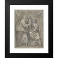 thumbnail image 2 of Cristoforo Roncalli 14x18 Black Modern Framed Museum Art Print Titled - The Holy Family with Angels (1603-5), 2 of 5