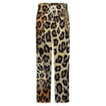 thumbnail image 5 of Leopard Print Wild Cat Texture Winter Female Pants Flannel High Waist Women Pants Lady Warm Straight Leg Plush Trousers, 5 of 7
