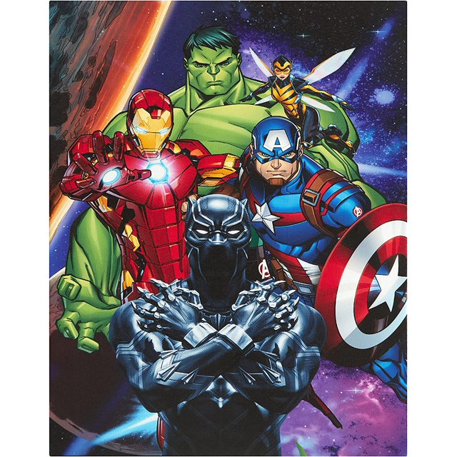 Marvel Avengers Canvas Wall Art,Childrens Wall Hanging Décor 8x10