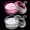 Clear and Pink, variant on Heart Shaped Glass  Puff Container with 2 Soft  Puffs,   Puff Holder Case for Women ,Makeup Puff Storage Box for Dresser,Bathroom Counter, Decor(Heart,)