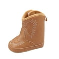 thumbnail image 5 of GYUJNB Autumn and Winter Baby Boots Cowboy Boots Baby Embroidered Cartoon Mid Calf Boots,Kids Shoes,Winter Shoes,Size:9-12 Months, 5 of 5