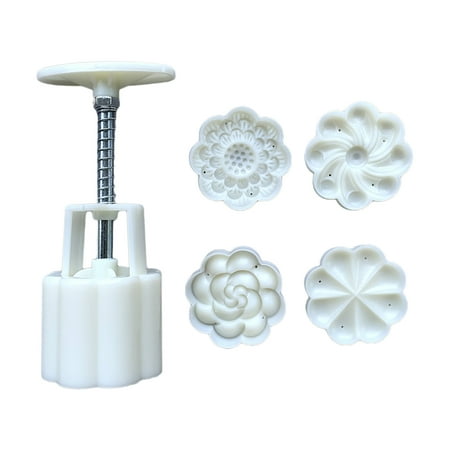 

Plastic Mooncake Mold 65g Flower Stamp Biscuit Cookie Cutter Mould DIY Fondant Baking Tool Mid-Autumn Festival