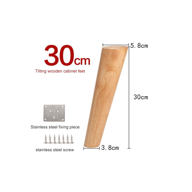 Wooden Sofa Legs Replacement Tapered Feet for Stool Bed Chair Coffee