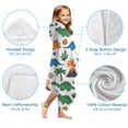 thumbnail image 7 of White Cartoon Dinosaurs Volcanoes Pattern Hooded Bath Towel，60"x35" for Ages 3 To 12 Kids, Quick Dry Lightweight Soft Microfiber Hood Beach Towel Cover Up for Kids, 7 of 7